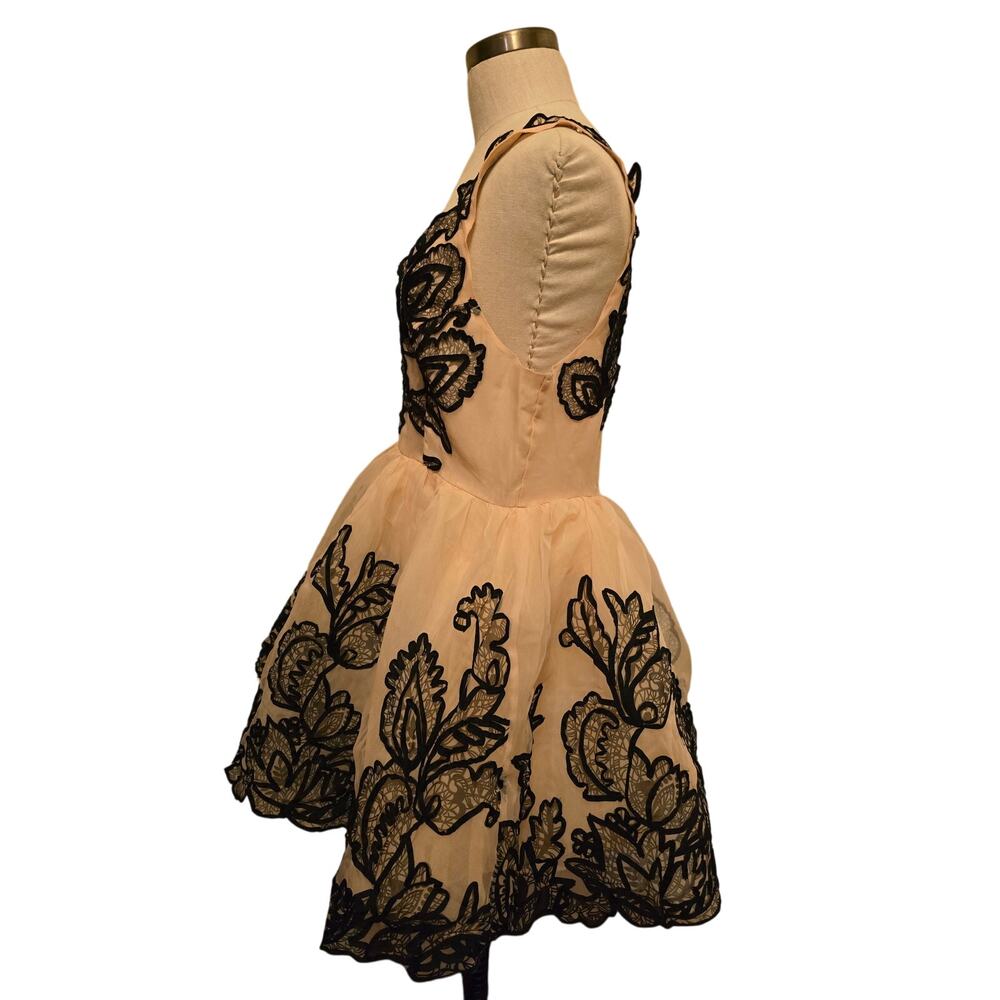 New Anthropologie Maeve Sleeveless V-Neck Lace Fit & Flare Mini Dress $298 SZ 14 - Picture 7 of 8